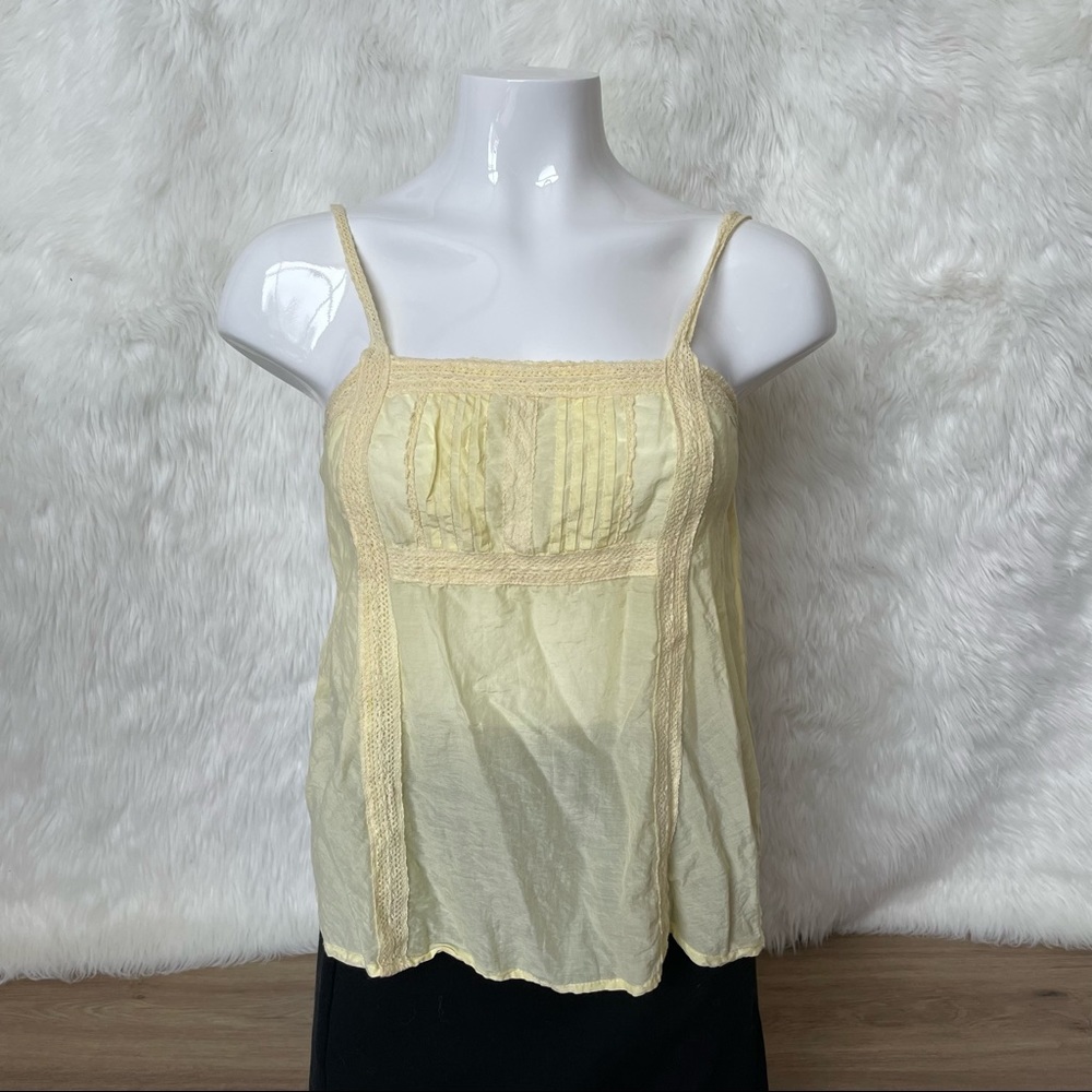yellow babydoll cami tank top